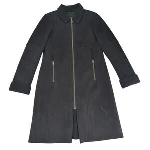 Ralph Lauren Faux Suede Shearling‎ Long Coat Overcoat Women Small Winter Driving